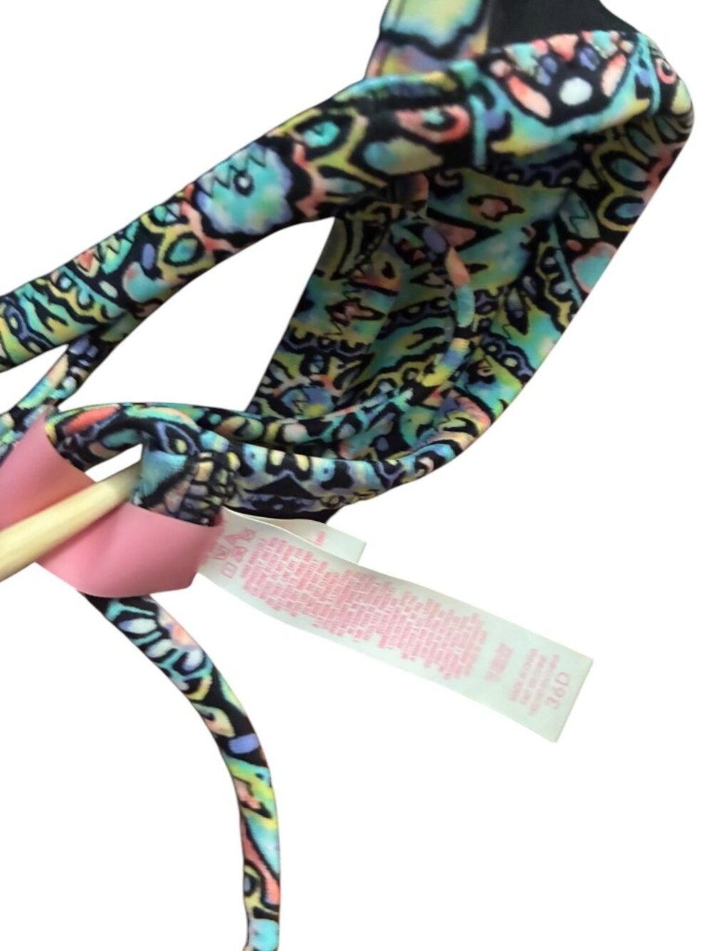 Victoria's Secret Fabulous Bikini Top Push-Up Halter Mosaic Garden Paisley 36D - Picture 6 of 9